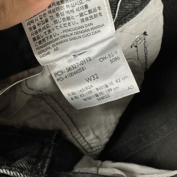 Levi's Womens 501 Grunge Shorts W32 Black Fringe Raw Hem Button Fly Distressed - Picture 7 of 13